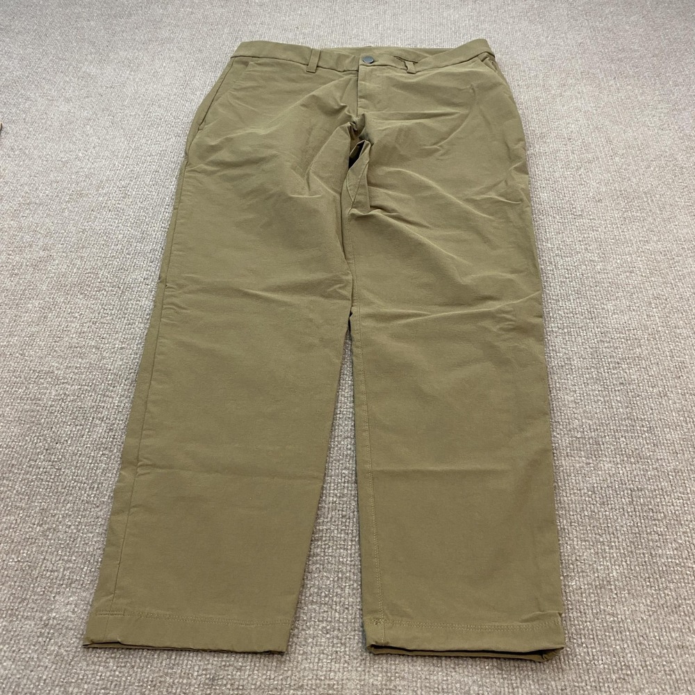 Lululemon Pants Mens 32x28 Olive Green Stretch Chino Casual Golf Travel Pockets